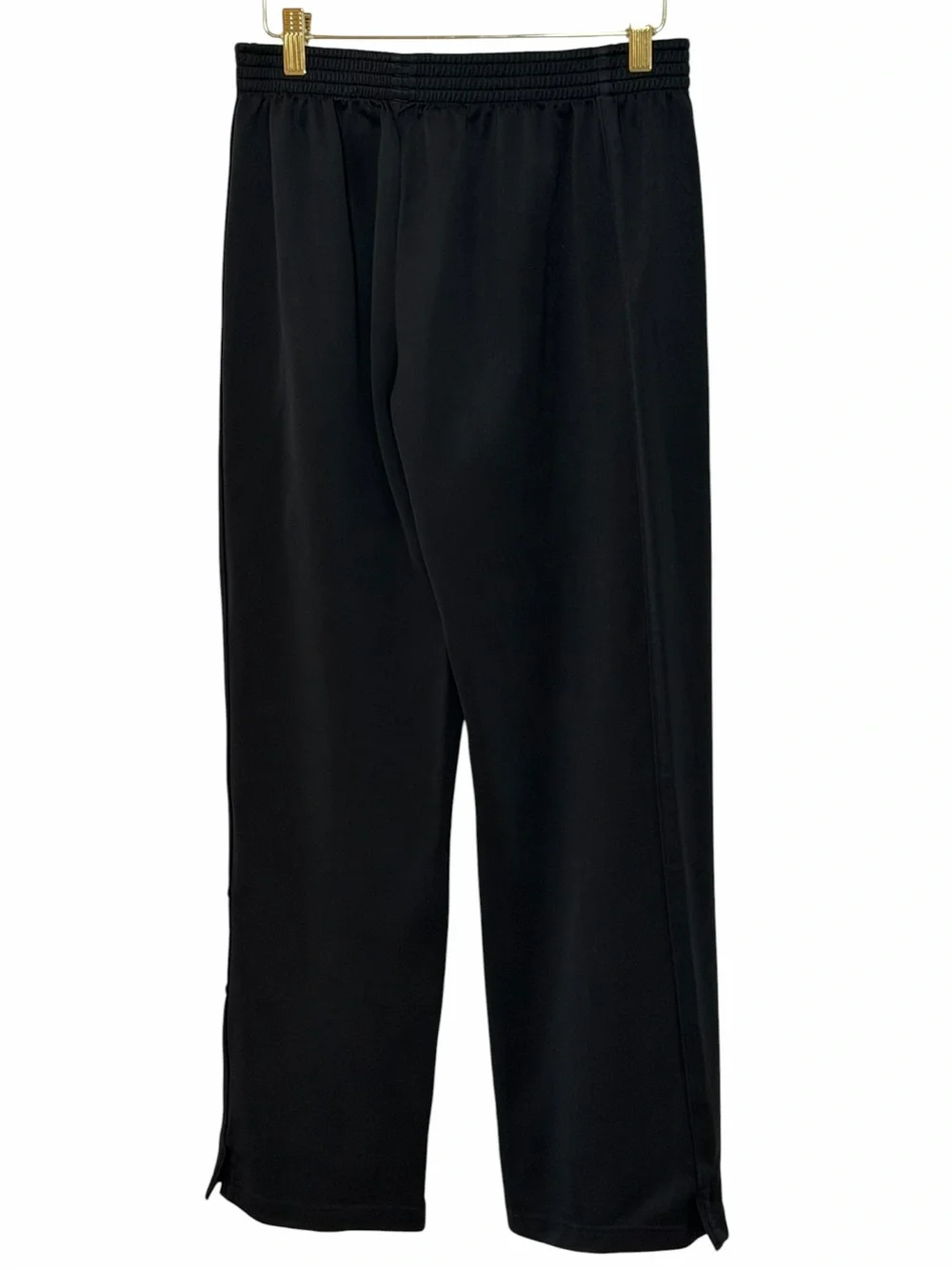 Under Armour Black Performance Track Wide Leg Pants with White Logo- M